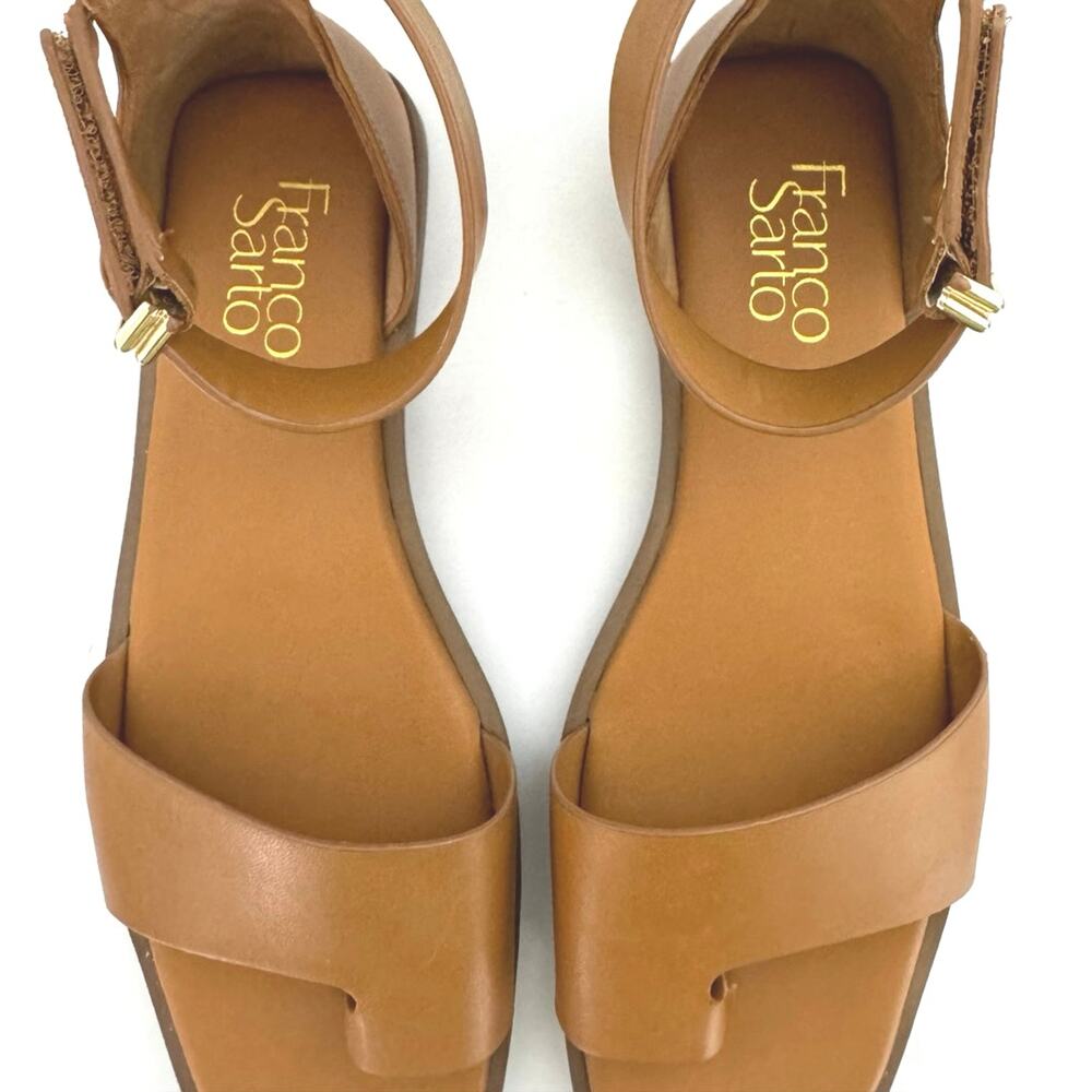 Franco Sarto Miras Women’s Size 7 Tan Leather Toe Loop Ankle Strap Sandal - Picture 7 of 12